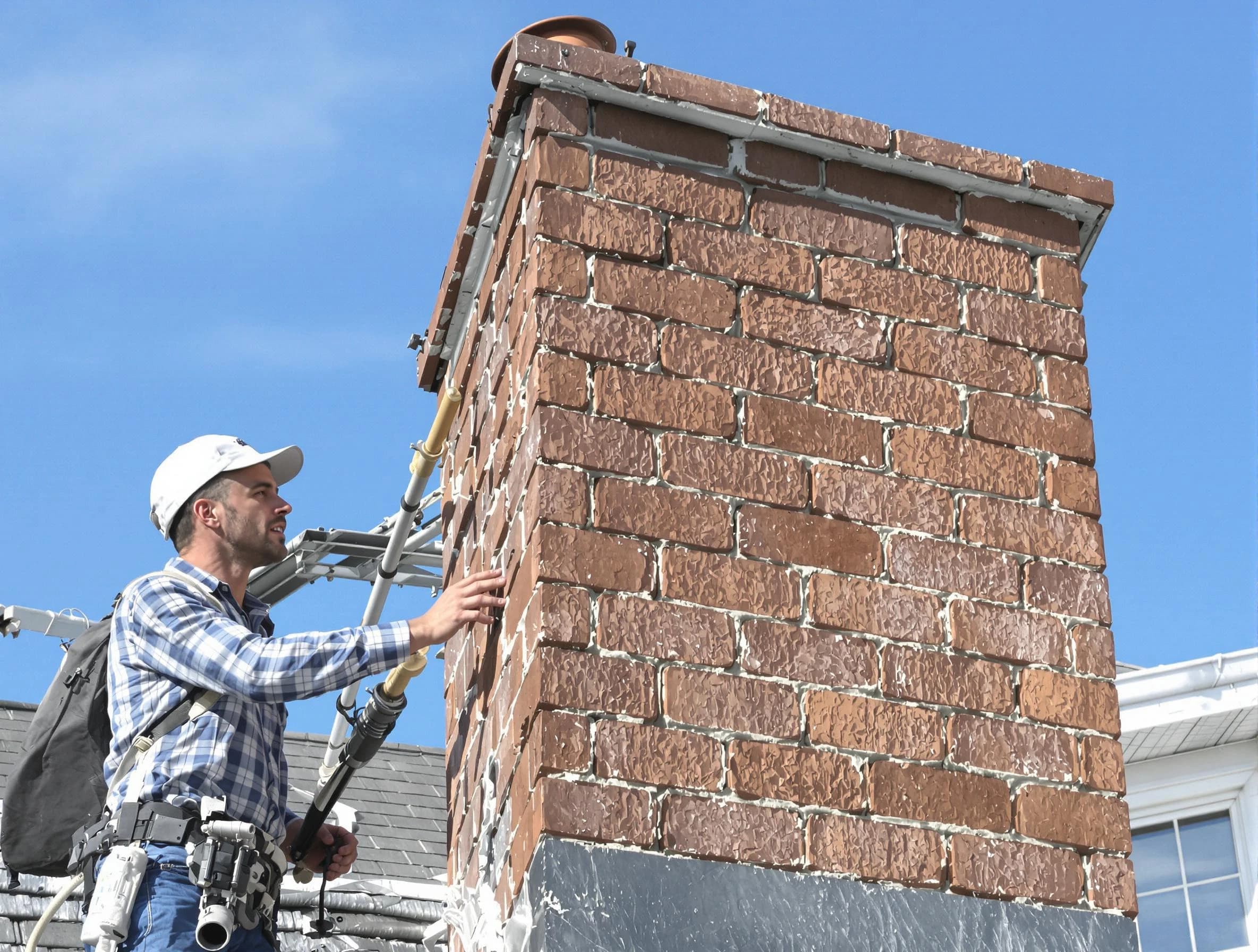 Brickwork for a chimney rebuild by Pinson Chimney Sweep in Pinson, AL