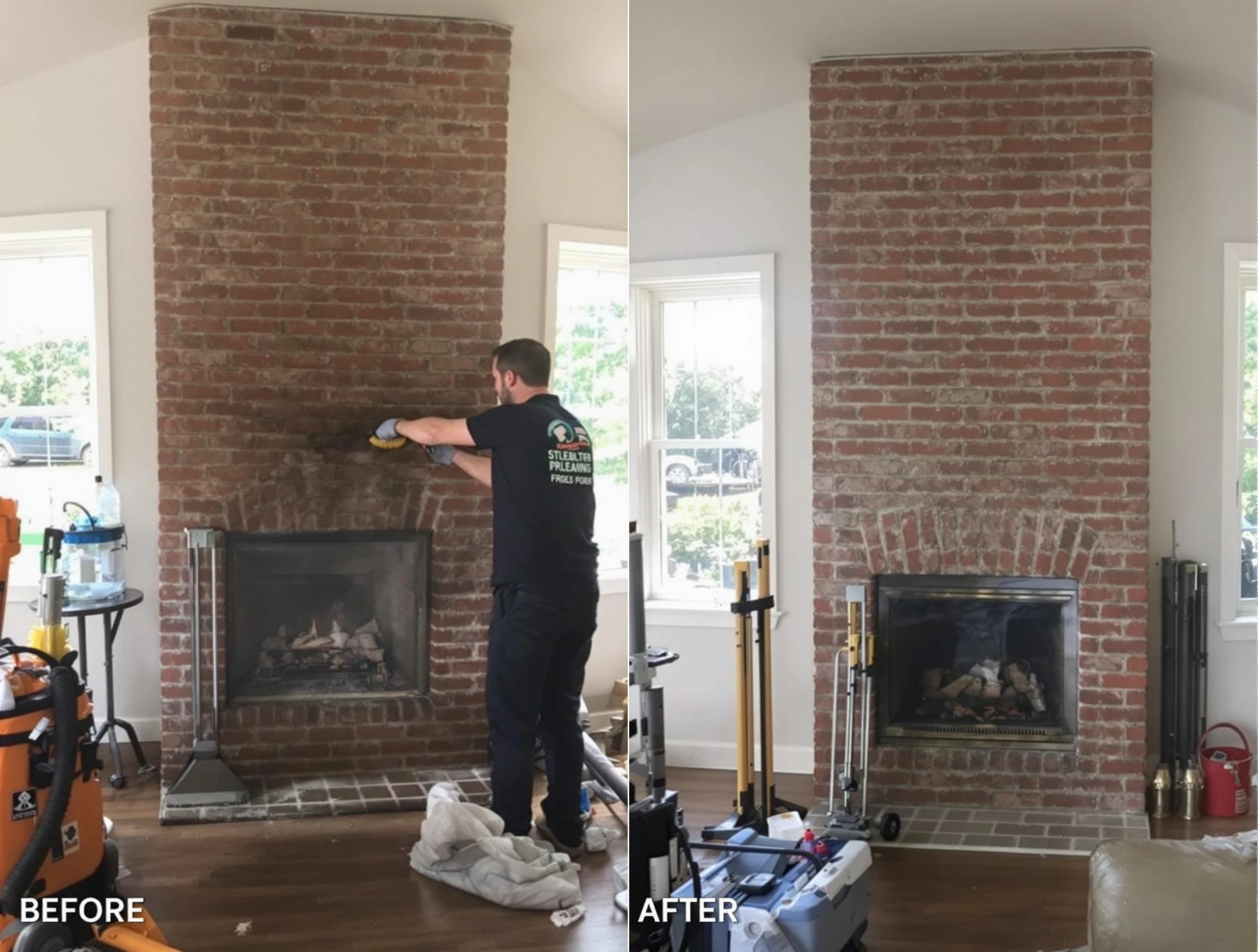 Finished chimney sweeping service by Pinson Chimney Sweep in Pinson, AL