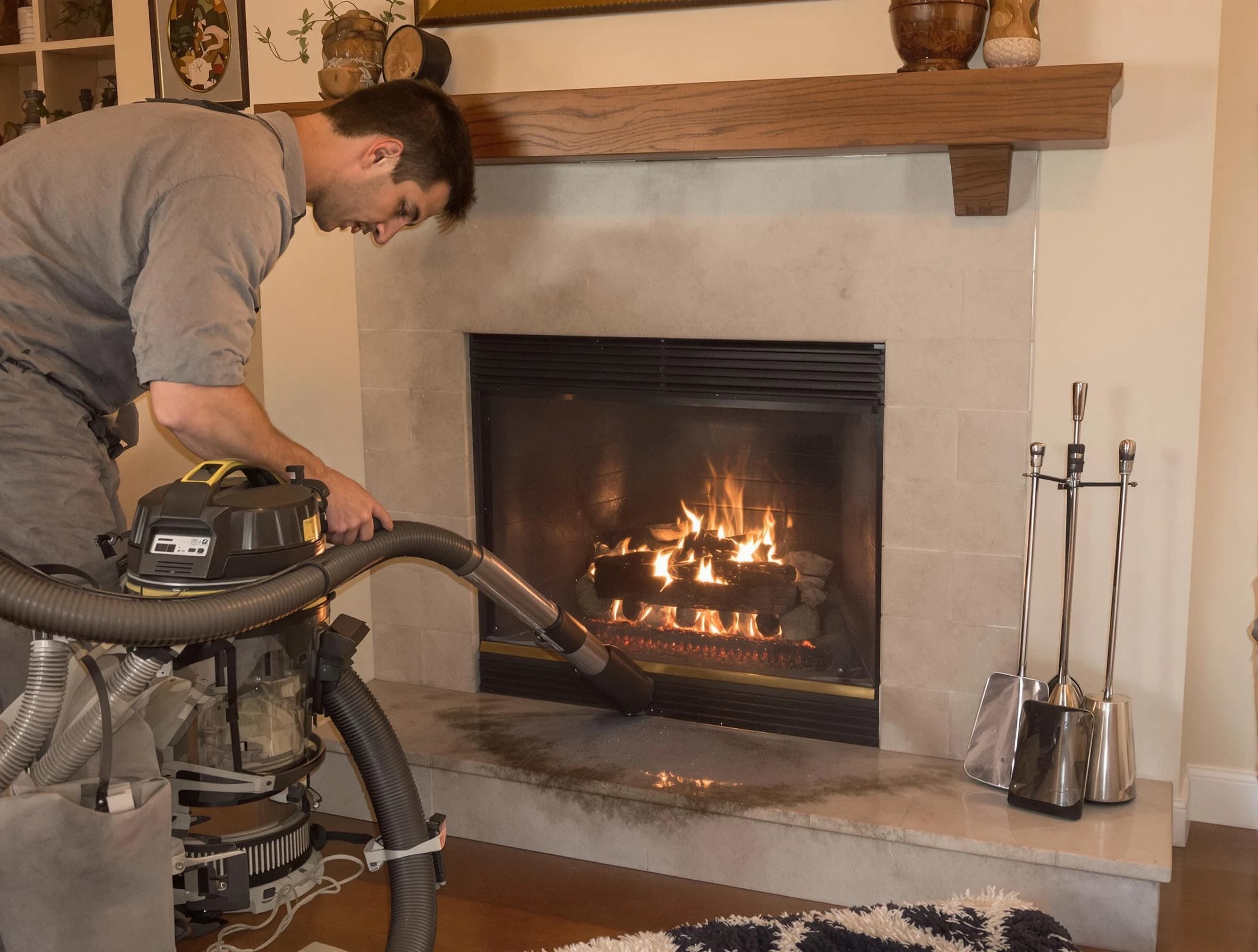 Routine fireplace upkeep by Pinson Chimney Sweep in Pinson, AL