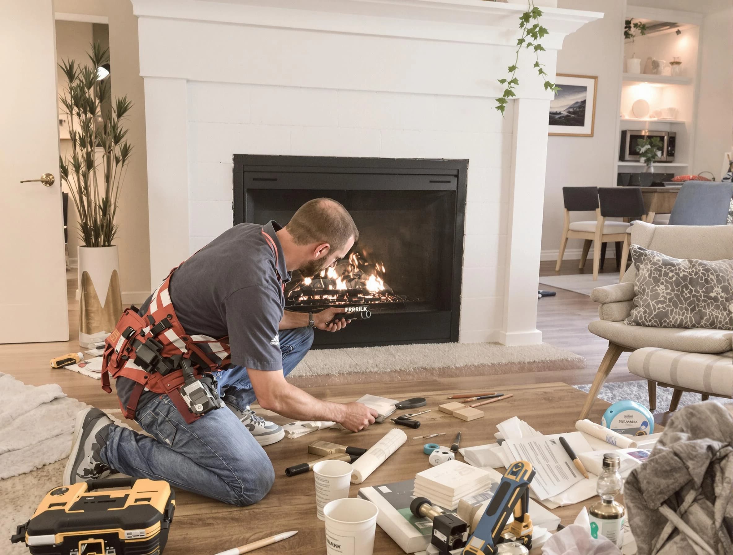 Pinson Chimney Sweep performing fireplace repair in Pinson, AL
