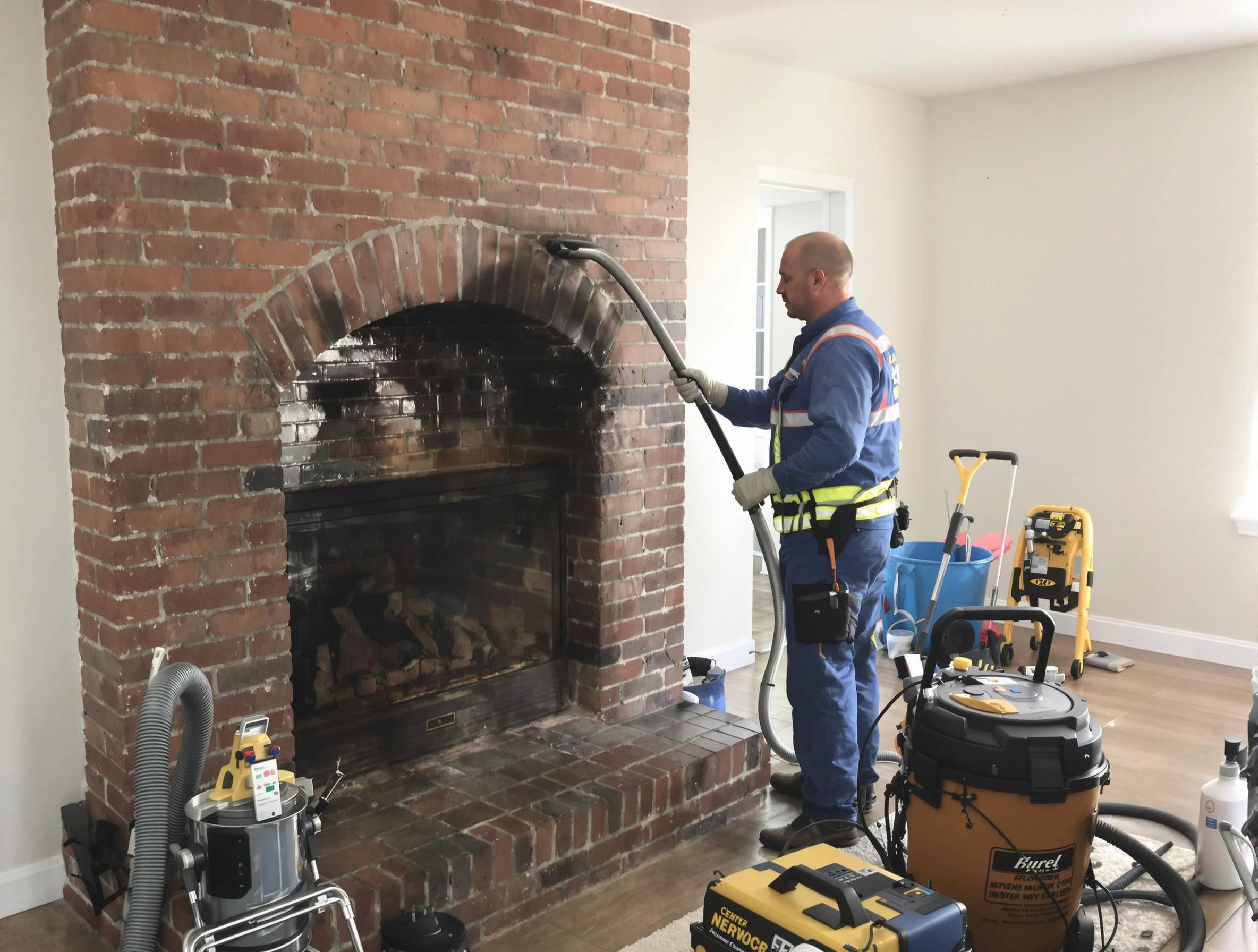Pinson Chimney Sweep expert performing detailed chimney sweep in Pinson, AL