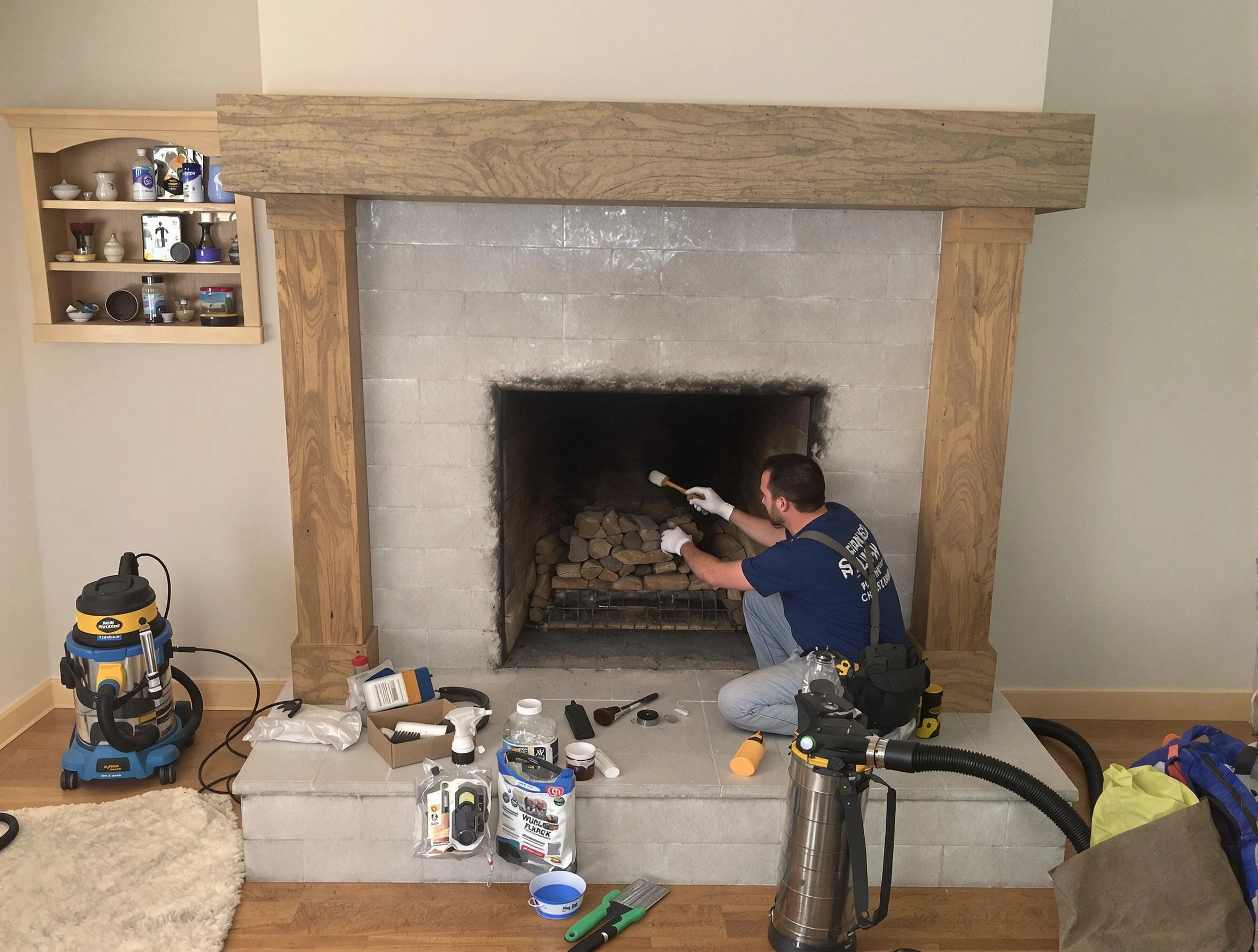 Detailed creosote removal process by Pinson Chimney Sweep in Pinson, AL