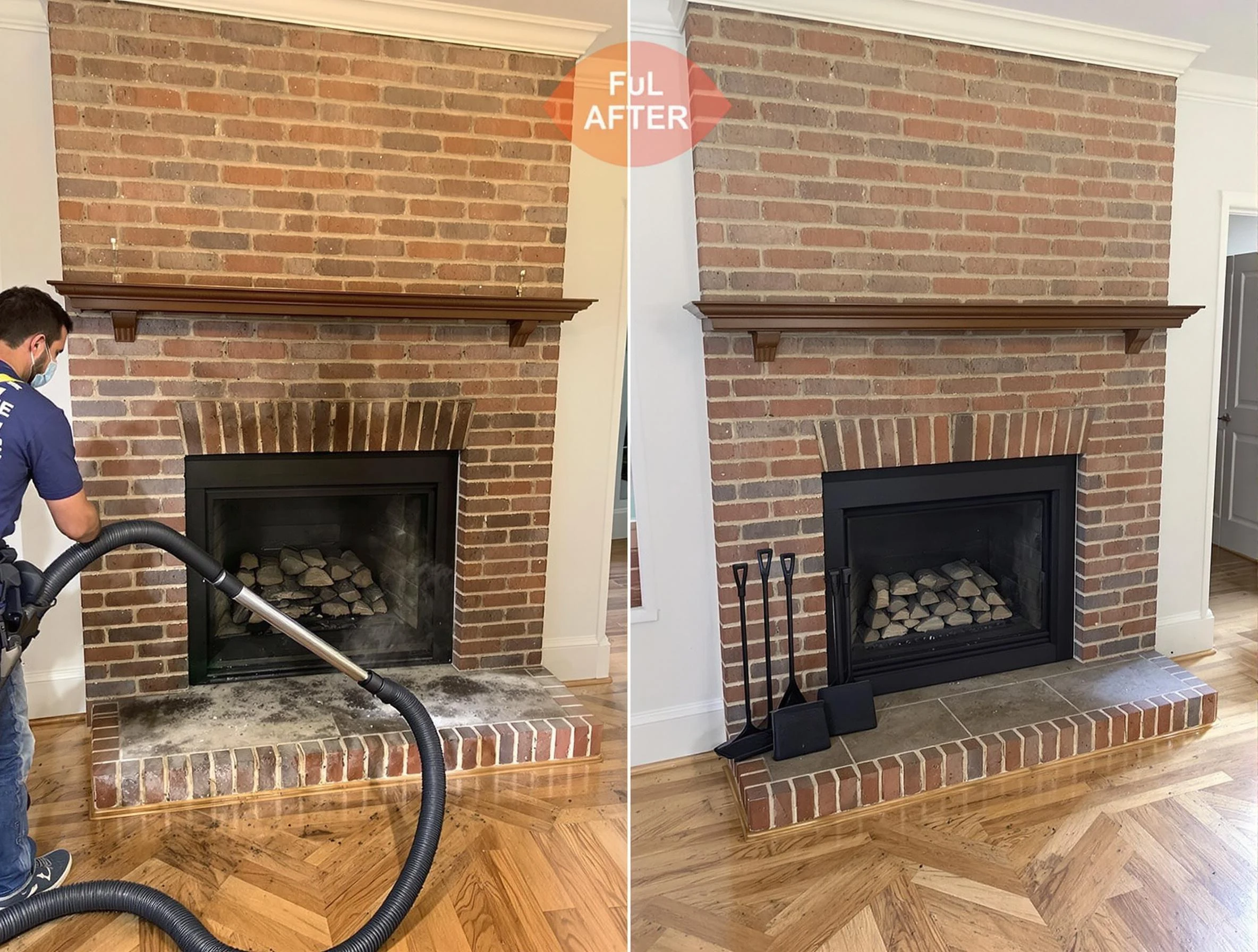 Pinson Chimney Sweep carefully sanitizing a fireplace in Pinson, AL