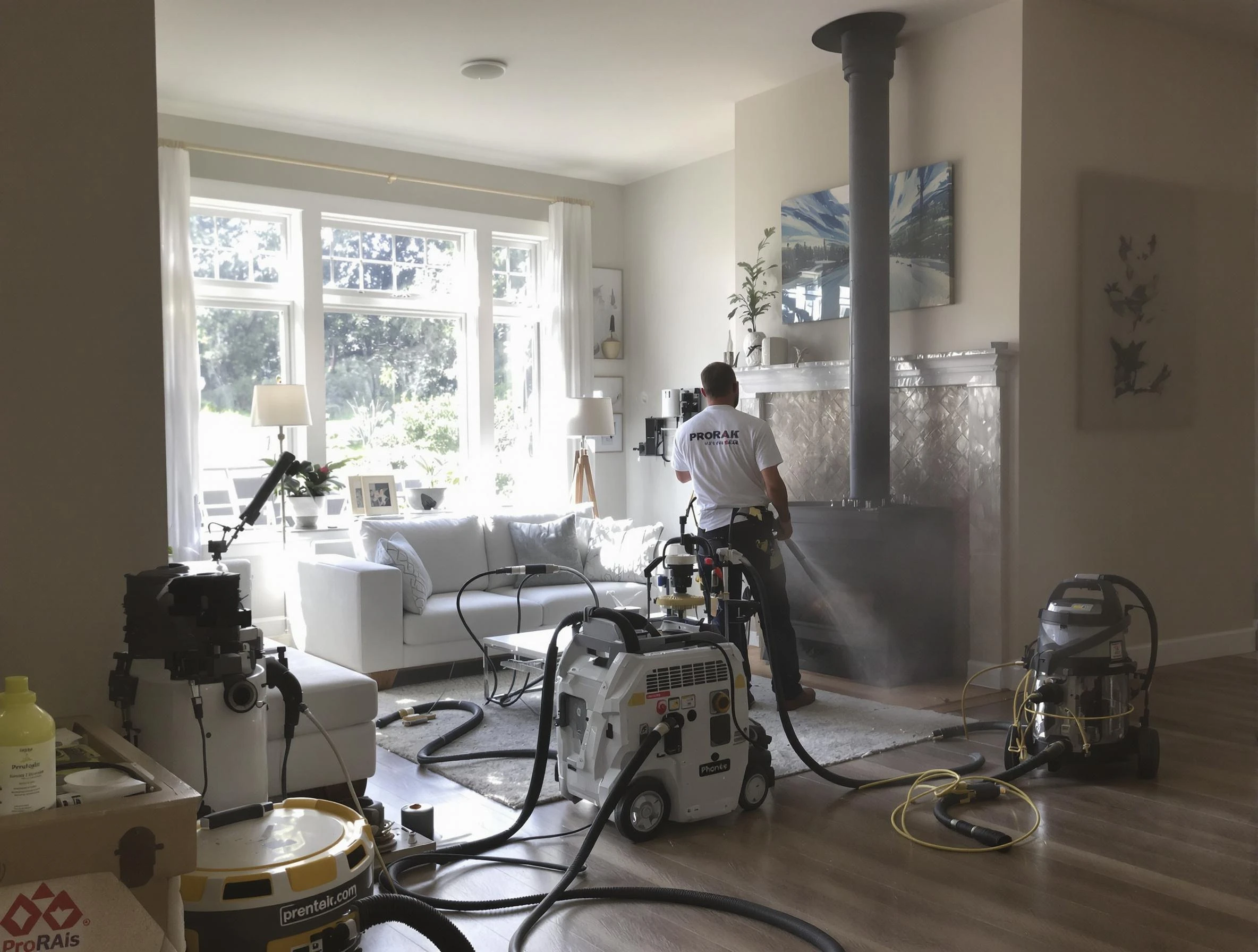 Soot removal service by Pinson Chimney Sweep for a fireplace in Pinson, AL